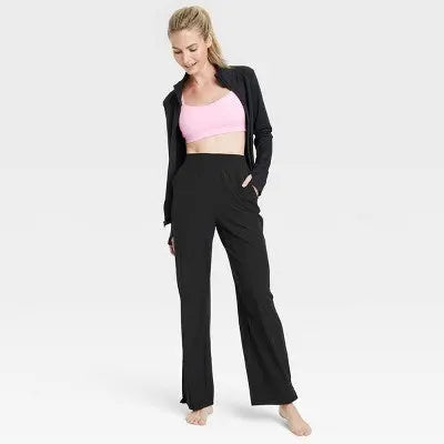 High-Rise Straight Leg Woven Pants - All In Motion - Secondipity