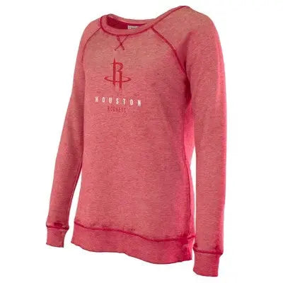 Houston Rockets Women's Burnout Crew Neck Retro Logo Fleece Sweatshirt Houston RocketsBullseye Deals