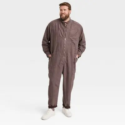 Houston White Adult Flight Jumpsuit Faux Suede Texture Stylish One-Piece Outfit Houston WhiteBullseye Deals