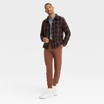 Houston White Adult Lightweight Plaid Chore Jacket - Brown XL Houston WhiteBullseye Deals