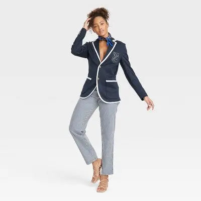 Houston White Adult Unisex Button Up Soft Line Blazer Jacket Preppy Houston WhiteBullseye Deals