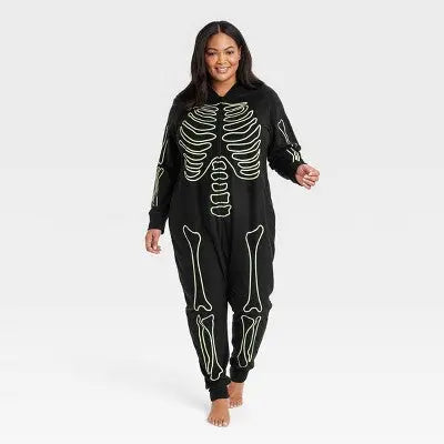 Hyde & EEK! Boutique Women's Glow-In-The-Dark Skeleton Halloween Union Suit Hyde & EEK! BoutiqueBullseye Deals