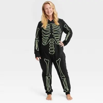 Hyde & EEK! Boutique Women's Glow-In-The-Dark Skeleton Halloween Union Suit Hyde & EEK! BoutiqueBullseye Deals