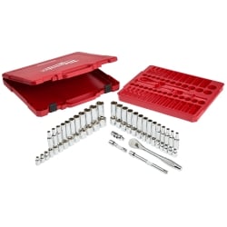 Milwaukee Electric Tools MLW48-22-9008 0.37 in. Ratchet & Socket Set - 56 Piece