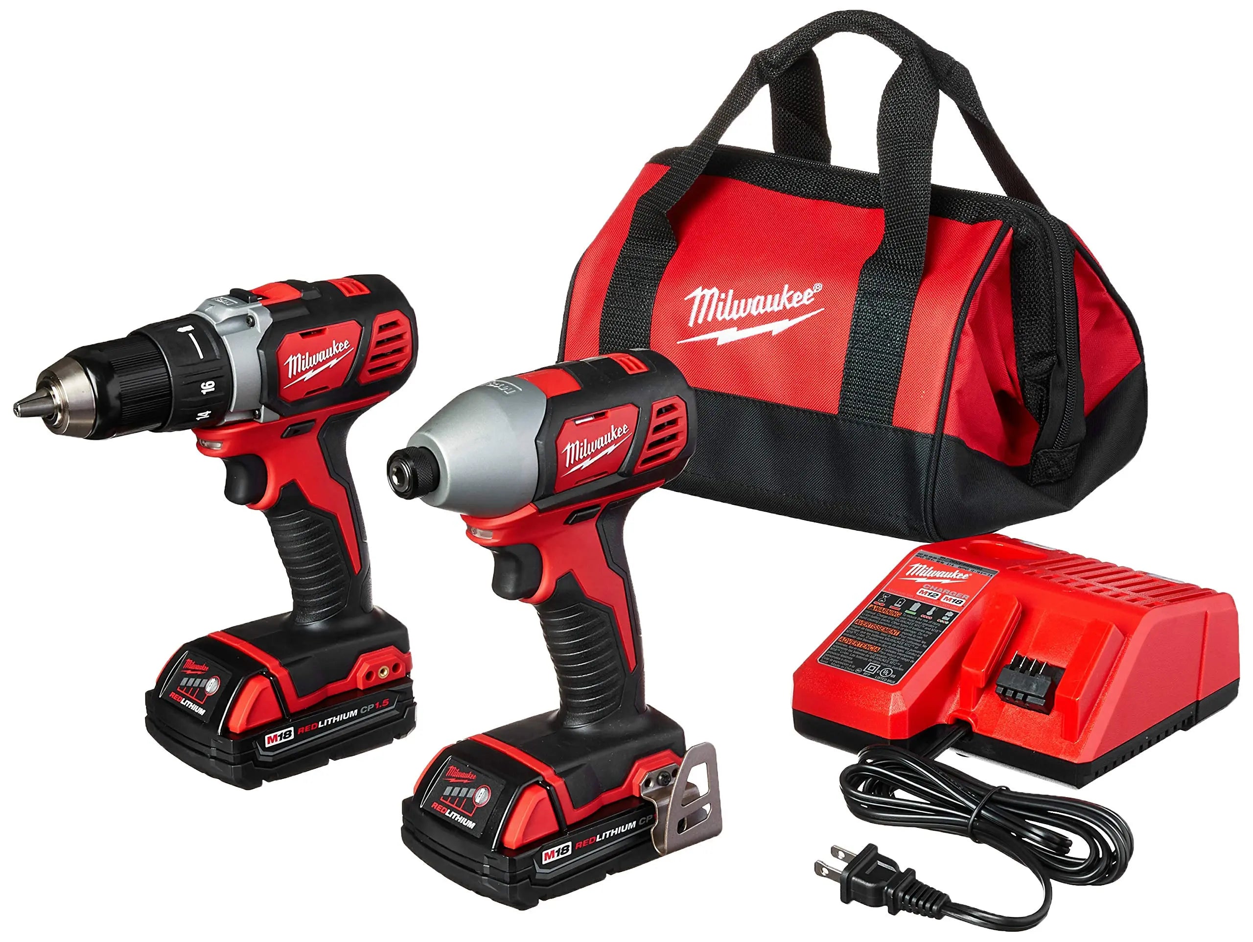 Open Box - Milwaukee M18 18-Volt Lithium-Ion Cordless Drill Driver/Impact Driver Combo Kit MilwaukeeBullseye Deals