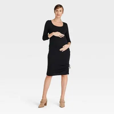 Isabel Maternity Women's Ruched Midi Bodycon Dress Stretchy Jersey Isabel Maternity by Ingrid & IsabelBullseye Deals