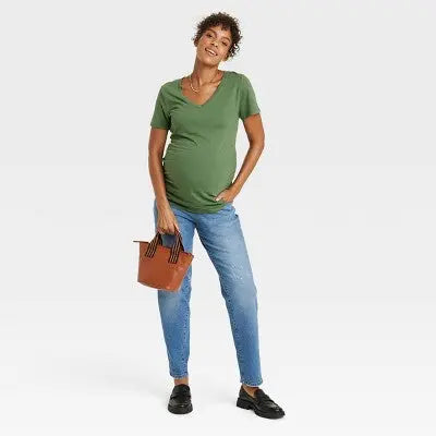 Isabel Maternity by Ingrid & High Rise Straight Fit Full Jeans Midweight Isabel Maternity by Ingrid & IsabelBullseye Deals