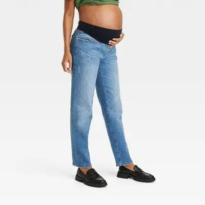 Isabel Maternity by Ingrid & High Rise Straight Fit Full Jeans Midweight Isabel Maternity by Ingrid & IsabelBullseye Deals