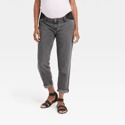 Isabel Maternity by Ingrid & Mid Rise Relaxed Fit Boyfriend Fit Ankle Jeans Isabel Maternity by Ingrid & IsabelBullseye Deals