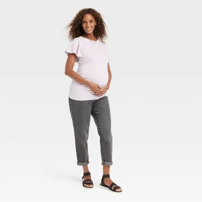 Isabel Maternity by Ingrid & Mid Rise Relaxed Fit Boyfriend Fit Ankle Jeans Isabel Maternity by Ingrid & IsabelBullseye Deals