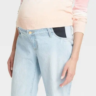 Isabel Maternity by Ingrid & Mid Rise Straight Leg Crop Jeans Midweight Isabel Maternity by Ingrid & IsabelBullseye Deals