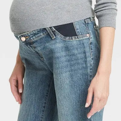 Isabel Maternity by Ingrid & Mid Rise Straight Leg Crop Jeans Midweight Isabel Maternity by Ingrid & IsabelBullseye Deals