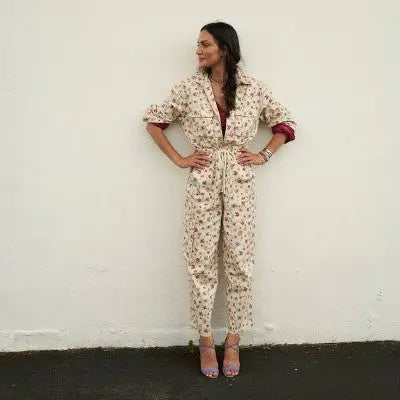 Women's Floral Print Long Sleeve Zip-Front Boilersuit - Future Collective with Jenny K. Lopez Future Collective w/Jenny K LopezBullseye Deals
