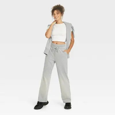 JoyLab Women's High Rise Relaxed Leg Fit Full Fleece Pants Midweight JoyLabBullseye Deals