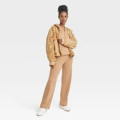 JoyLab Women's High Rise Relaxed Leg Fit Full Fleece Pants Midweight JoyLabBullseye Deals