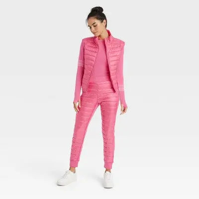 JoyLab Women's Quilted Puffer Pants - High Rise Athletic Fit JoyLabBullseye Deals