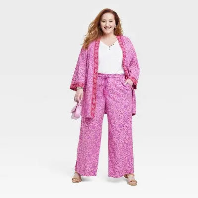 Knox Rose Women's Regular Relaxed Fit Full Wide Leg Pants Lightweight Knox RoseBullseye Deals