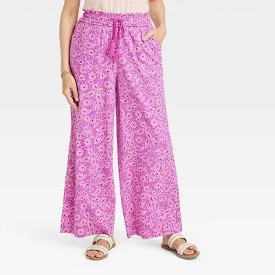 Knox Rose Women's Regular Relaxed Fit Full Wide Leg Pants Lightweight Knox RoseBullseye Deals