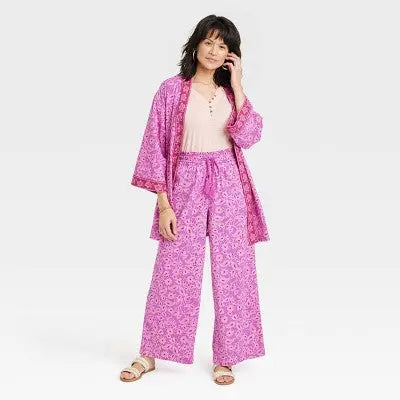 Knox Rose Women's Regular Relaxed Fit Full Wide Leg Pants Lightweight Knox RoseBullseye Deals