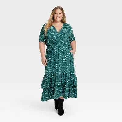 Knox Rose Women's Short Sleeve Tiered Casual Midi Dress Side Tie Knox RoseBullseye Deals