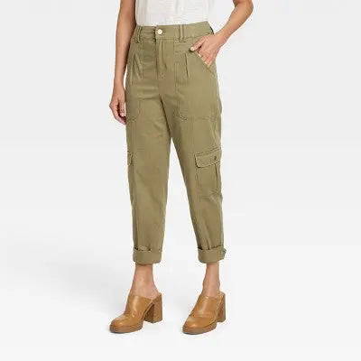 Knox Rose Womens Plus Mid Rise Casual Fit Ankle Cargo Pants Lightweight Knox RoseBullseye Deals