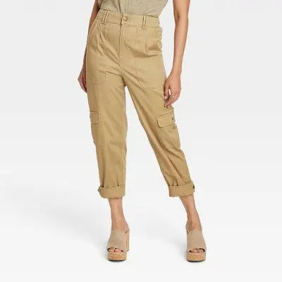 Knox Rose Womens Plus Mid Rise Casual Fit Ankle Cargo Pants Lightweight Knox RoseBullseye Deals