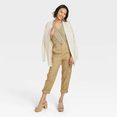 Knox Rose Womens Plus Mid Rise Casual Fit Ankle Cargo Pants Lightweight Knox RoseBullseye Deals