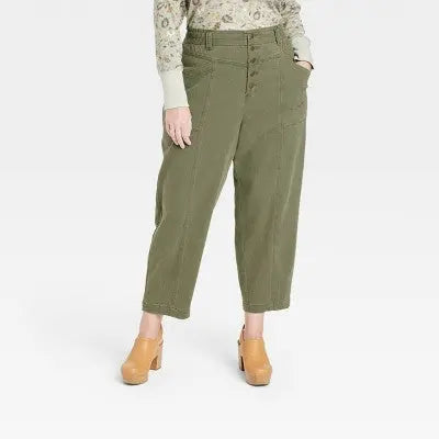 Knox Rose Womens Plus Mid Rise Tapered Leg Full Cargo Pants Heavyweight Knox RoseBullseye Deals
