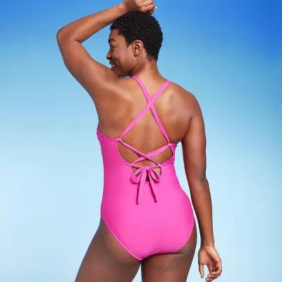 Kona Sol Black Crochet Shell One-Piece Swimsuit: Medium Coverage Kona SolBullseye Deals