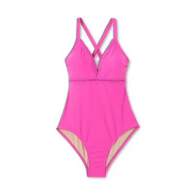 Kona Sol Black Crochet Shell One-Piece Swimsuit: Medium Coverage Kona SolBullseye Deals