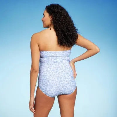 Kona Sol Floral Bandeau One-Piece Swimsuit - Secondipity