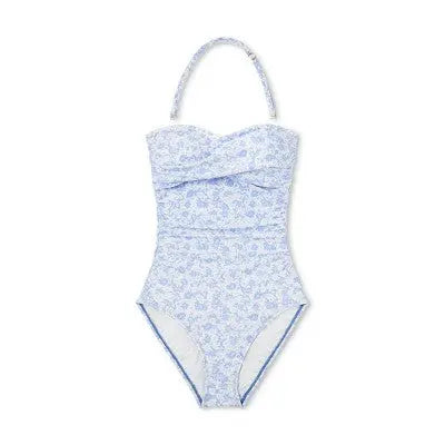 Kona Sol Floral Bandeau One-Piece Swimsuit - Secondipity