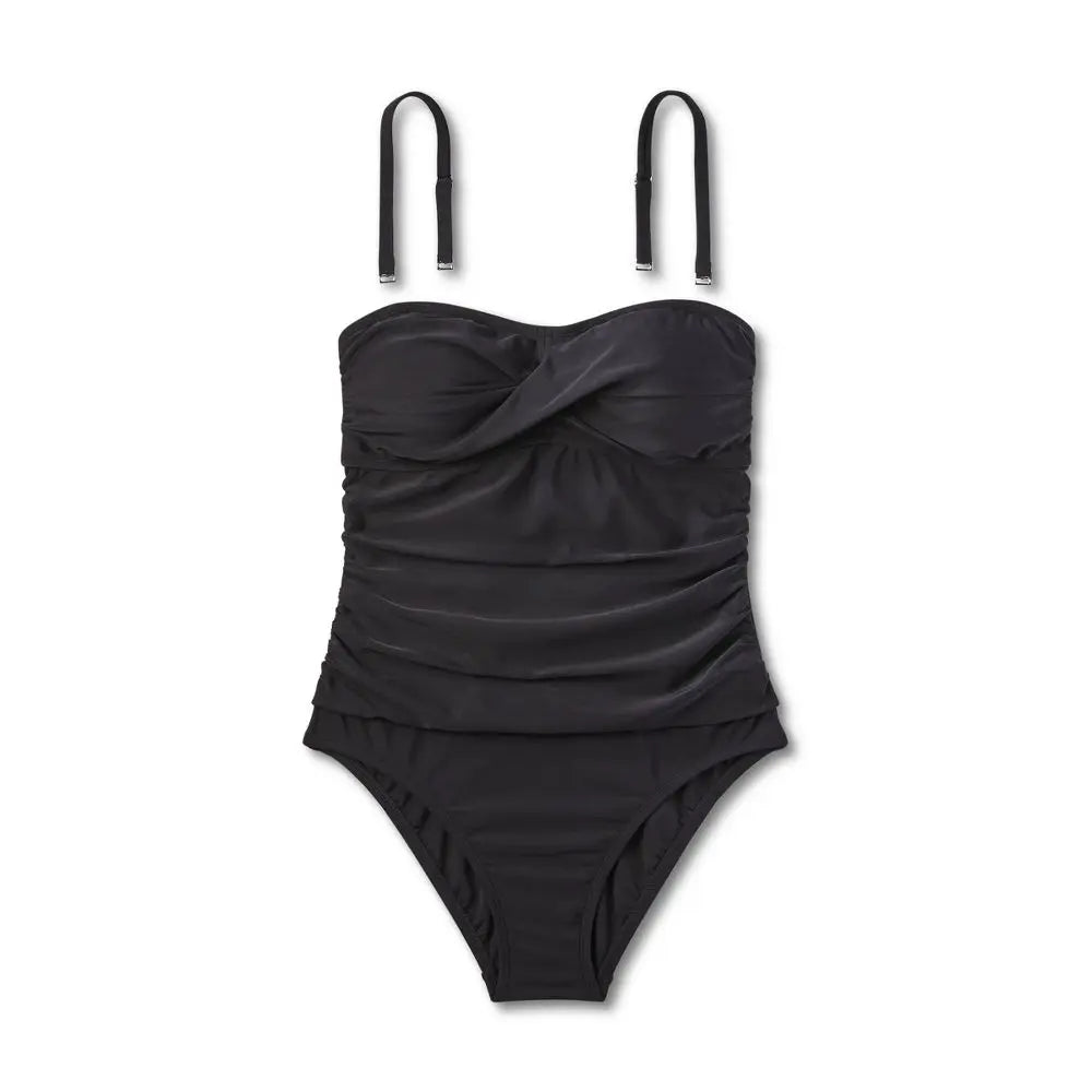 Kona Sol Women's Bandeau One Piece Swimsuit Tummy Control Swimwear Kona SolBullseye Deals