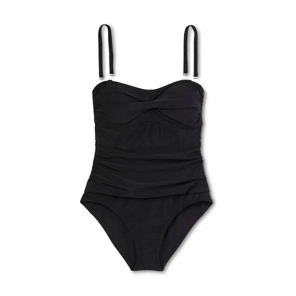 Kona Sol Women's Bandeau One Piece Swimsuit Tummy Control Swimwear Kona SolBullseye Deals