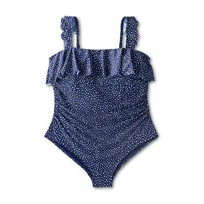 Kona Sol Women's Ruffle Shoulder One Piece Swimsuit Full Coverage Swimwear Kona SolBullseye Deals