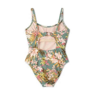 Kona Sol Women's Shirred One Piece Swimsuit Medium Coverage Swimwear Kona SolBullseye Deals