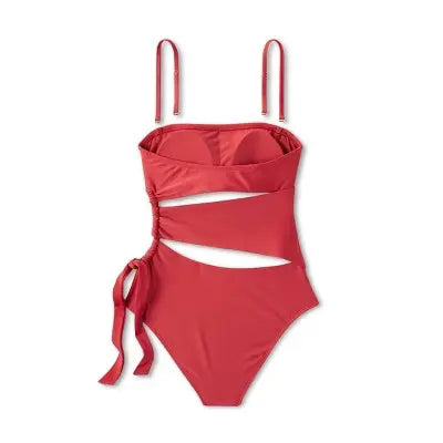 Kona Sol Women's Tropical Print Bandeau One Piece Swimsuit Shade & ShoreBullseye Deals