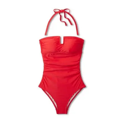 Kona Sol Women's U-Wire Bandeau One Piece Swimsuit Full Coverage Tummy Control Kona SolBullseye Deals