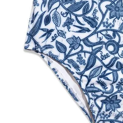 LIBERTY & JUSTICE Women's High Leg Cheeky One Piece Swimsuit Crisscross Swimwear LIBERTY & JUSTICEBullseye Deals