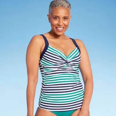 Lands' End Women's Underwire Tankini Swimsuit Tank Top Swimwear UPF 50+ Lands' EndBullseye Deals
