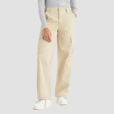 Levi's Women's Mid Rise Wide Leg Relaxed Cargo Pants Loose Levi'sBullseye Deals
