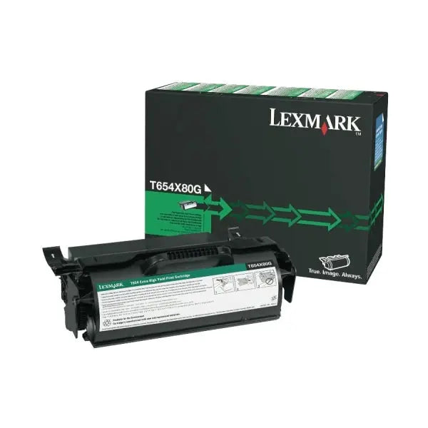 Lexmark T654X80G Black Toner Cartridge Extra High Yield for TS654 Series Printers - Secondipity