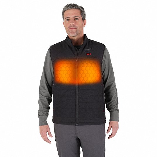 Open Box -  Men's Large M12 12-Volt Lithium-Ion Cordless Axis Black Heated Vest Kit with (1) 2.0 Ah Battery and Charger