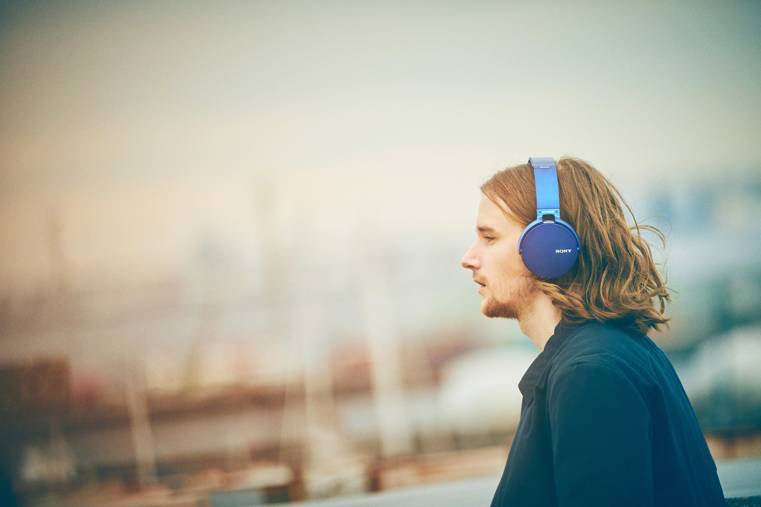 Certified Refurbished - Sony MRDXB950B1 Headphones, Blue