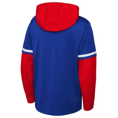 MLB Chicago Cubs Boys' Long Sleeve Twofer Poly Hooded Sweatshirt MLBBullseye Deals