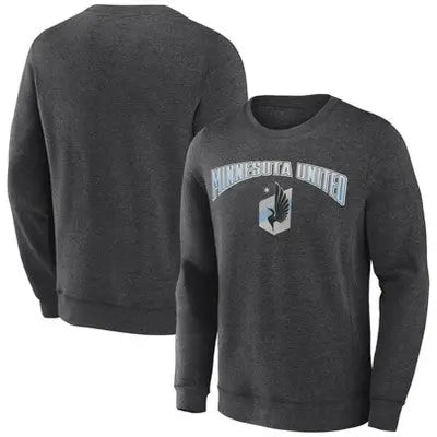 MLS Minnesota United FC Men's Offside Gray Crew Neck Fleece Sweatshirt Minnesota United FCBullseye Deals