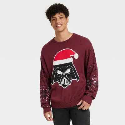 Men's Disney 100 Star Wars Darth Vader Santa Pullover Sweater Star WarsBullseye Deals