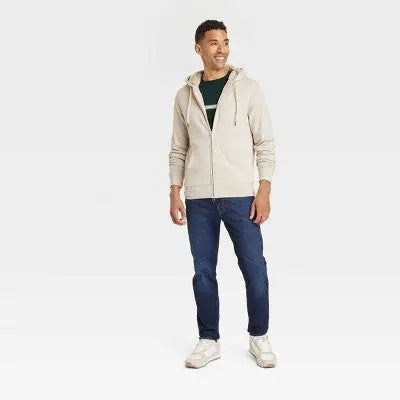 Men's High-Pile Fleece ined Hooded Zip-Up Sweatshirt - Goodfellow & Co™ Goodfellow & Co