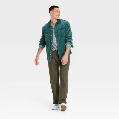 Men's Mid-Weight Corduroy Long Sleeve Button-Down Shirt Goodfellow & CoBullseye Deals