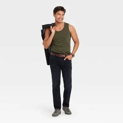 Men's Slim Straight Fit Jeans - Stretch Denim, Fly Button and Zipper Closure Goodfellow & CoBullseye Deals